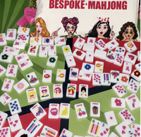 Jeu de Mahjong Américain Personnalisé Pop Diva, 160 Tuiles Acryliques avec Points Cœur Roses, Flamingo Bams et Fashion Jokers Entertainment