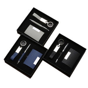 Set hadiah notebook pena rantai kunci, dengan logo kustom suvenir Promosi Hari Guru set hadiah perusahaan - Product Image 1