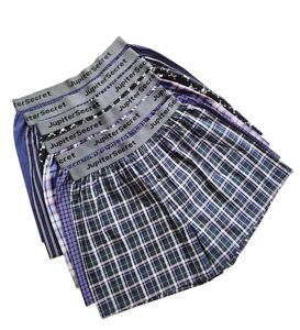 Bóxer <span class=keywords><strong>de</strong></span> algodón 100% para hombre, ropa interior masculina holgada y cómoda, pantalones cortos tejidos, 6 unidades - Product Image 6