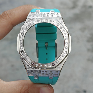 Popular Kit de Modificación de Reloj GA2100 de 44 mm con Correa de Silicona y Piedras Multicolores de Acero Inoxidable 316L Xinying Premium, Logotipo Personalizado - Product Image 1