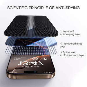 Protection d'écran en verre trempé à couverture intégrale à pose rapide pour téléphones mobiles 16/15/14/13 Pro Max 9H – Vente en gros usine - Product Image 5