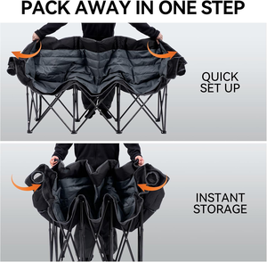 Silla de Playa Plegable de Lujo para Exteriores, Resistente, Extra Grande, para 3 Personas, Portátil, para Parejas, para Jardín, Camping - Product Image 4