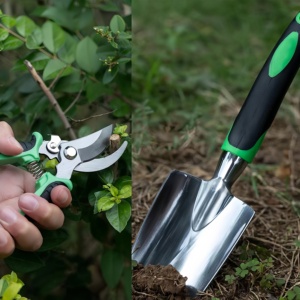 11-Piece Multiple Options Heavy Duty <b>Aluminium</b> Garden Tools Set with Ergonomic Soft Handles for Outdoor Gardening and Planting - Product Image 5