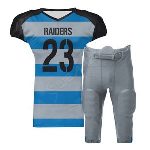 Uniformes de fútbol americano de poliéster personalizados, camisetas de fútbol por sublimación, conjunto de aparejos de sarga, camiseta de fútbol universitario personalizada - Product Image 2