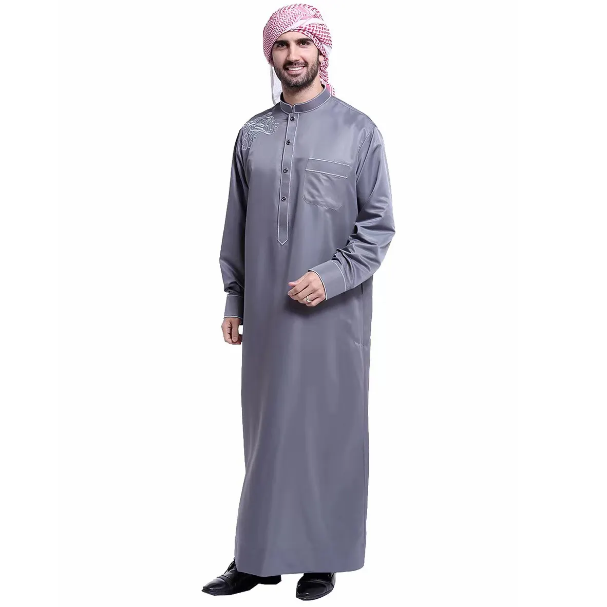 Midden-oosten Arabische Moslim Mannen Thobe Hot Sales Nieuwe Stijl Robe Arabische Thobe/Thobe Ontwerpen