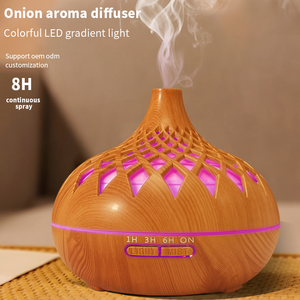 HonSun 2025 Humidificador de aire comercial 500ml Difusor ultrasónico Lámpara de grano de madera Terapia Innovadora Nuevos hoteles eléctricos - Product Image 5