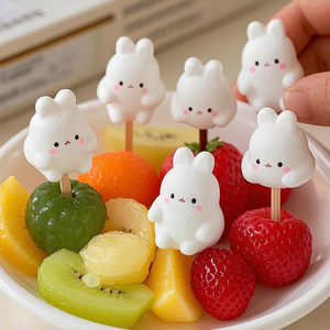 Tenedores de fruta de plástico para niños de animales lindos únicos Mini selecciones de comida <span class=keywords><strong>Tenedor</strong></span> de fruta creativo elegante para fiambrera - Product Image 6