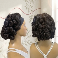 Venta al por Mayor de Pelucas con Diadema de Cabello Humano Brasileño SDD, 180% de Densidad, Ondulado y Voluminoso, Sin Encaje, para Mujeres Negras