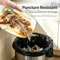 Sacs poubelles en plastique jetables personnalisés pour bureau avec poignées, sacs T-shirt de cuisine de haute qualité avec fond à fermeture étoile, vente en gros
