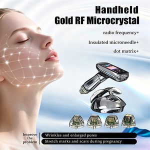 4 embouts de remplacement pour crème anti-âge portable avec micro-aiguilles énergisantes et refroidissement par air - Micro-lifting et tonification du visage doré - Product Image 3