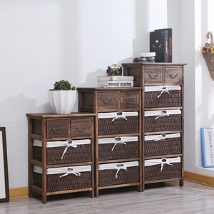Brown In Legno <span class=keywords><strong>Cassettiera</strong></span> <span class=keywords><strong>Armadio</strong></span> Di Stoccaggio <span class=keywords><strong>Armadio</strong></span> <span class=keywords><strong>Armadio</strong></span> Mais 3 Cestini
