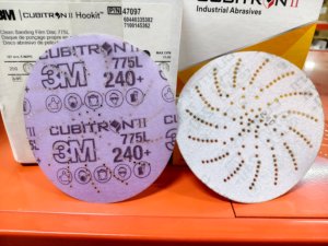 3M 775L 5 pouces crochet et boucle violet disques de ponçage tampon de polissage pour la réparation du métal, décapage de la peinture, ponçage du bois, ponçage de la pierre. - Product Image 2