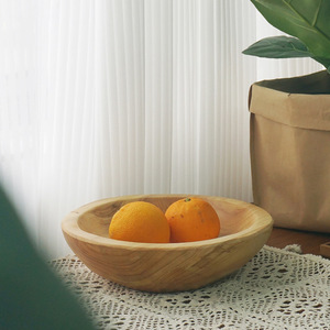 ชามผลไม้ทำด้วยมือไม้ไผ่ขนาดใหญ่สไตล์นอร์ดิกของตกแต่งบ้าน - Product Image 1