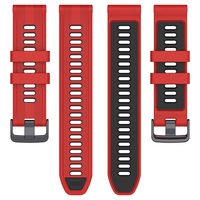 Bracelet en silicone double couleur 22mm pour accessoire de bracelet de montre intelligente Garmin Forerunner 965/955