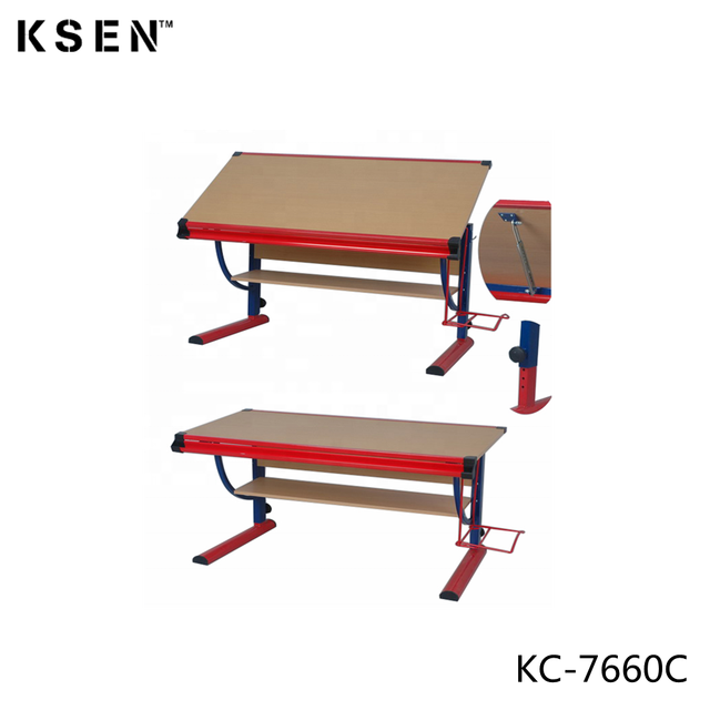 Wholesale Adjustable Height Reaing Writing Drawing Table Desk Drafting Desk for Home Office School KC-7660C