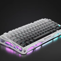 Teclado Mecánico Personalizado Gravastar Mercury K1, Teclado para Juegos RGB Tri-Modo, Inalámbrico, Retroiluminación RGB Intercambiable en Caliente