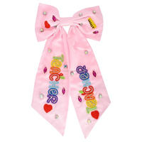 Accessoires pour cheveux d'été pour filles, grands nœuds en tissu pour cheveux, épingles à cheveux, design élégant de nœud papillon pour femmes, thème de la fête des enseignants, pince à cheveux