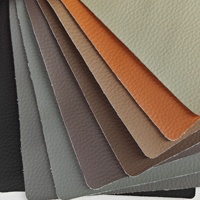 Umwelt freundlich 1.0 Dickes, umwelt freundliches PVC-Leder Künstliches Litschi-Muster Kuhfaser-Samtboden-PU für den Sofa gebrauch