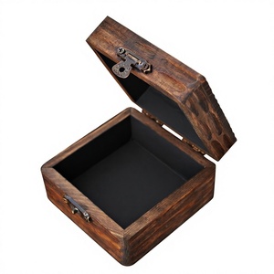 Caja de madera tallada con el martillo de Thor |   Caja de Recuerdos con Diseño de Círculo Rúnico Mjolnir, con Cierre Metálico, Ecológica y Pulida, para Joyería al por Mayor - Product Image 3