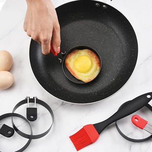 Outils de cuisine très vendus, moules à œufs en acier inoxydable antiadhésifs en forme de cercle pour des œufs frits parfaits, 2 couleurs disponibles - Product Image 2