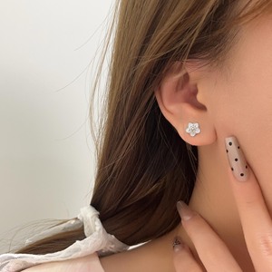 S925 Sterling Silver Flower Stud <b>Earrings</b> For Women Everyday Wear 925 Silver Ear <b>Posts</b> Plum Blossom Design - Product Image 4