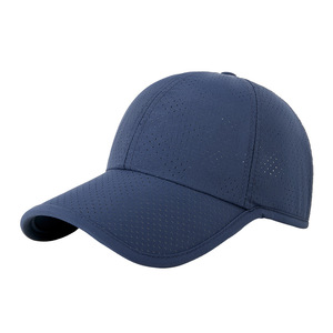 Gorra de béisbol unisex de malla azul oscuro, sombrero de protección solar de secado rápido, transpirable, ligero, para deportes al aire libre - Product Image 1