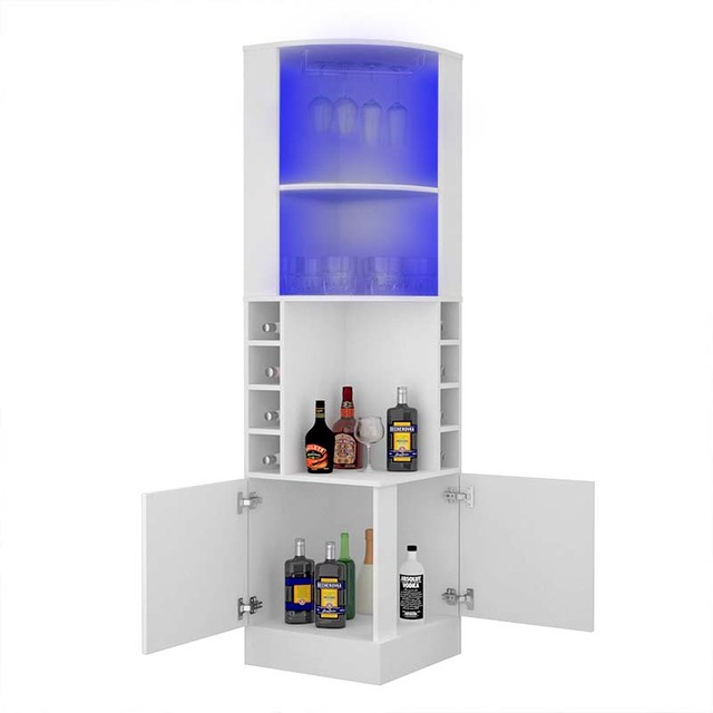 Factory Directly Supply Wine Storage Cabinet Wood Cabinet Wine Serving Dining Wall Mounted Wine Cabinet