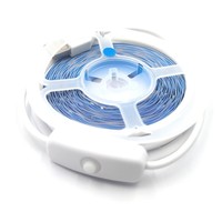 Bande LED USB interrupteur marche/arrêt 0.5m 1m 2m 5m Smd 2835 blanc chaud rétro-éclairage TV 5v alimentation Usb bande lumineuse LED