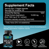 Capsules de Shilajit ultra puissantes, énergie naturelle, soutien immunitaire musculaire articulaire, complément alimentaire