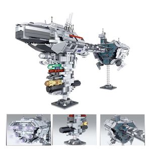 Mork 032001 MOC <span class=keywords><strong>Star</strong></span> Plan nave Nebulon-B scorta fregata medica modello fai da te giocattoli di assemblaggio in plastica set di blocchi di mattoni - Product Image 6