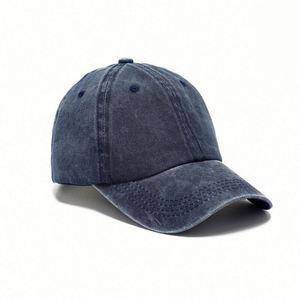 Casquette de baseball unisexe vintage en coton, ajustable, non structurée, couleur unie, effet vieilli, vierge, lavée, avec logo personnalisé - Product Image 2
