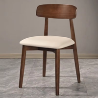 Chaise de salle à manger en bois massif, style nordique moderne et épuré, ton crème, avec dossier à tenons, pour la maison et les restaurants, chaise décontractée
