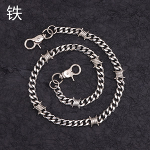 Unisex Zinc Alloy Spike Waist <b>Chain</b> Punk Fashion Accessory Daily Wear - Product Image 4