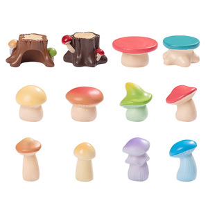 งานฝีมือเรซิ่นรูปเห็ด ของตกแต่งสวนจิ๋ว ของตกแต่งบ้าน ประติมากรรมศิลปะ รูปทรงกลม พลาสติกและเรซิ่น - Product Image 5
