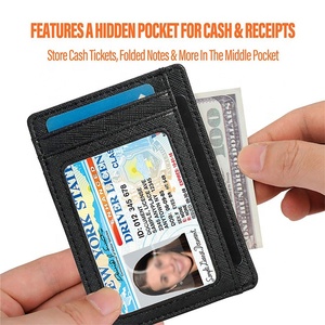 Bsci กระเป๋าสตางค์ใส่บัตรไมโครไฟเบอร์ใช้ได้ทั้งชายและหญิงแบบบางเฉียบสามารถปรับแต่งได้ - Product Image 3