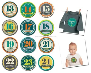 Jaar Milestone Maandelijkse Stickers Foto Sharing Baby Buik Stickers 1-12 Maanden Pasgeboren Baby Shower Gift Plakboek Foto