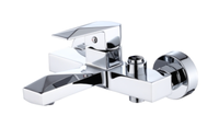 Robinet de bain thermostatique monocommande eau chaude/froide avec compteur, corps en laiton, fixation murale, finition chromée, garantie 1 an
