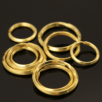 Anneaux fendus en laiton massif à double boucle pour porte-clés 20/25/30mm, support de clés, connecteur de sac, matériel de bricolage pour artisanat du cuir