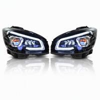 Phare avant LED modifié pour le marché secondaire, avec guide de lumière de bienvenue dynamique et DRL pour Mercedes C180 C200 C300 Berline