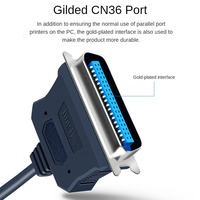 Cable de Impresora USB 2.0 a CN36 Centronics de Alta Calidad con PVC Ecológico de 1.2m de Longitud para Teléfono Móvil