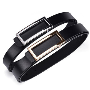 Boucles or <span class=keywords><strong>argent</strong></span> pour <span class=keywords><strong>ceinture</strong></span> en cuir <span class=keywords><strong>Ceinture</strong></span> rectangulaire en cuir <span class=keywords><strong>noir</strong></span> <span class=keywords><strong>Ceinture</strong></span> décontractée en cuir de vachette pour <span class=keywords><strong>femme</strong></span> - Product Image 2