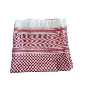 工場卸売 カスタム 55インチ シフォン チェック柄 ストライプ 通気性 レッド ケフィヤ ラップ イスラム教徒用 メンズ スカーフ - Product Image 2