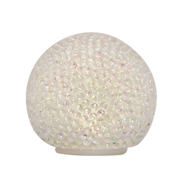 Boule de noël en acrylique à Led, ornements avec perles solides attachées, boules de noël personnalisées, nouveau produit