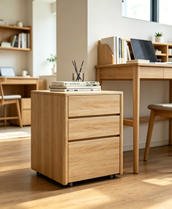 Modern Solid Wood 3-Drawer <b>Storage</b> Cabinet Durable Scandinavian Design Multi-Purpose Living Room Furniture (Customizable Size) - Product Image 1