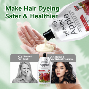 Mokeru Crema Colorante per <span class=keywords><strong>Capelli</strong></span> Nera Perlescente Diamantata Mela <span class=keywords><strong>Rossa</strong></span> con Estratti Vegetali per Saloni Professionali - Product Image 2