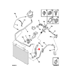 Tuyau de radiateur tuyau de sortie d'eau pour Peugeot 206 307 408 Citroen C4 1351PG 1351.PG - Product Image 6