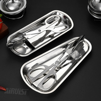 Support à cuillères en acier inoxydable poli, moderne et écologique, pour cuillères à soupe, spatules, étagères, plateaux