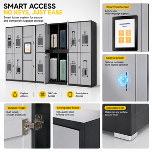 Casier intelligent 2026 pour bagages, idéal pour musées et expositions, grand meuble de rangement avec écran tactile pour vestiaires et galeries - Product Image 4