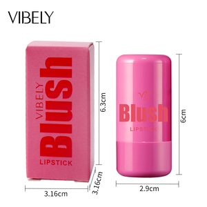 Rubor de Maquillaje al por Mayor de Larga Duración y Alta Pigmentación, Marca Privada, Rubor Hidratante Giratorio para Labios y Mejillas, Barra de Rubor en Gel con Efecto Luminoso - Product Image 6