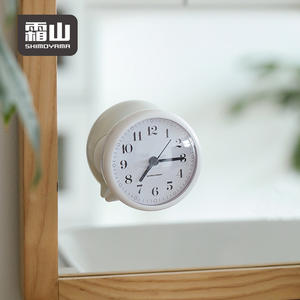 시모야마 흡착식 원형 거울 냉장고 벽걸이 타이머 시계, 건전지식 가정용 - Product Image 2